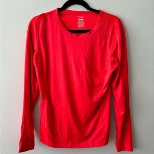 Red Women's Long Sleeve Top
